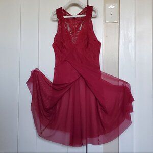 Clo Intimo French Lace Burgundy Chemise. Size M
